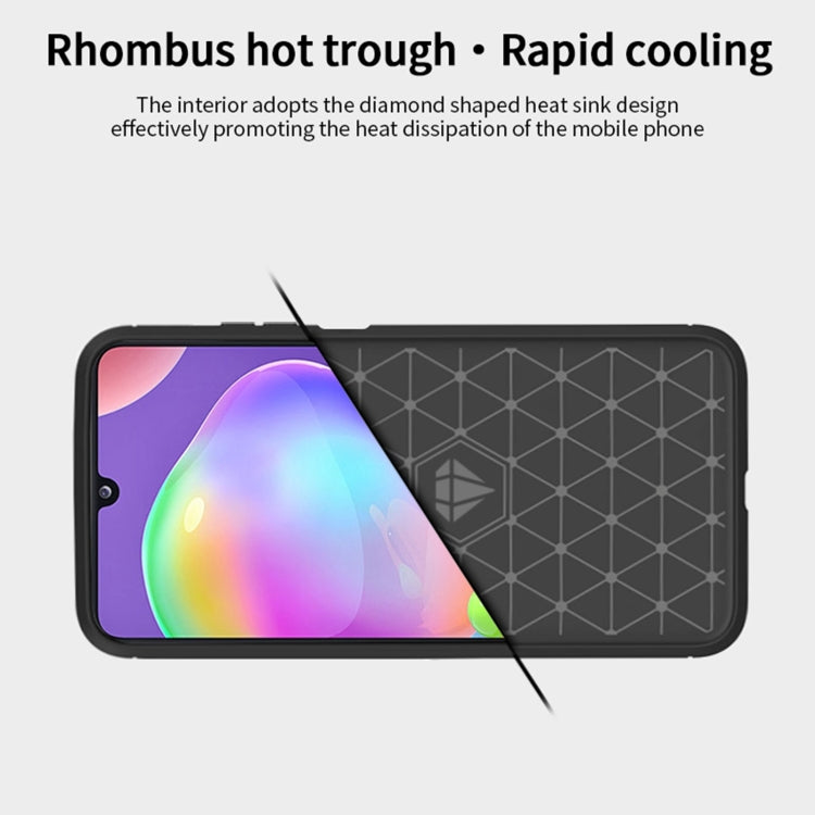 For Samsung Galaxy A32 5G MOFI Gentleness Series Brushed Texture Carbon Fiber Soft TPU Case(Grey)