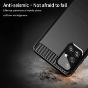 For Samsung Galaxy A72 5G/4G MOFI Gentleness Series Brushed Texture Carbon Fiber Soft TPU Case(Grey)