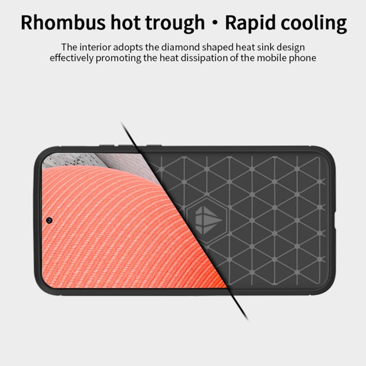 For Samsung Galaxy A72 5G/4G MOFI Gentleness Series Brushed Texture Carbon Fiber Soft TPU Case(Grey)