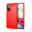 For Samsung Galaxy A72 5G/4G MOFI Gentleness Series Brushed Texture Carbon Fiber Soft TPU Case(Red) - Galaxy Phone Cases by MOFI | Online Shopping South Africa | PMC TechLife | Buy Now Pay Later Mobicred