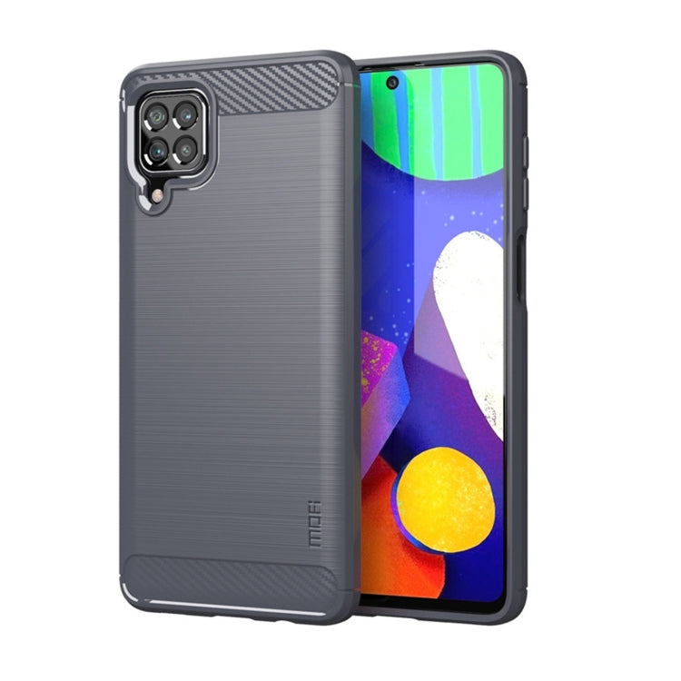 For Samsung Galaxy F62 / M62 MOFI Gentleness Series Brushed Texture Carbon Fiber Soft TPU Case(Grey)