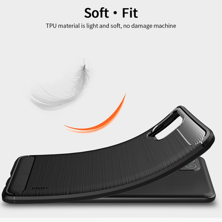 For Samsung Galaxy F62 / M62 MOFI Gentleness Series Brushed Texture Carbon Fiber Soft TPU Case(Grey)