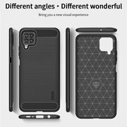 For Samsung Galaxy F62 / M62 MOFI Gentleness Series Brushed Texture Carbon Fiber Soft TPU Case(Grey)