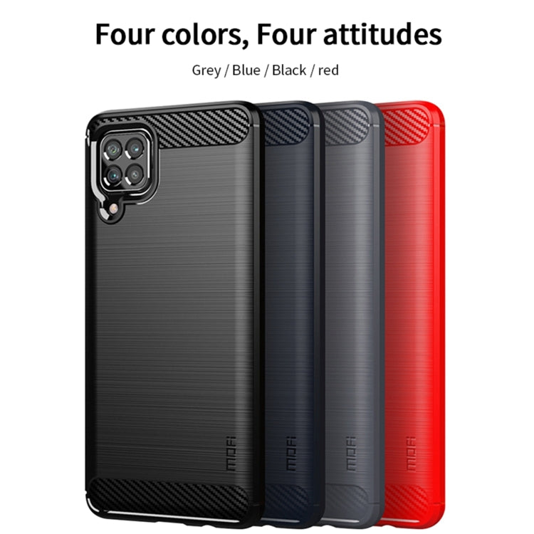 For Samsung Galaxy F62 / M62 MOFI Gentleness Series Brushed Texture Carbon Fiber Soft TPU Case(Grey)