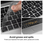 ENKAY for Huawei MateBook D 15  / Honor MagicBook 15 US Version 2 in 1 Crystal Protective Case with TPU Keyboard Film(Black)