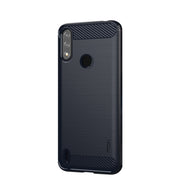 For Motorola Moto E7 Power MOFI Gentleness Series Brushed Texture Carbon Fiber Soft TPU Case(Blue)