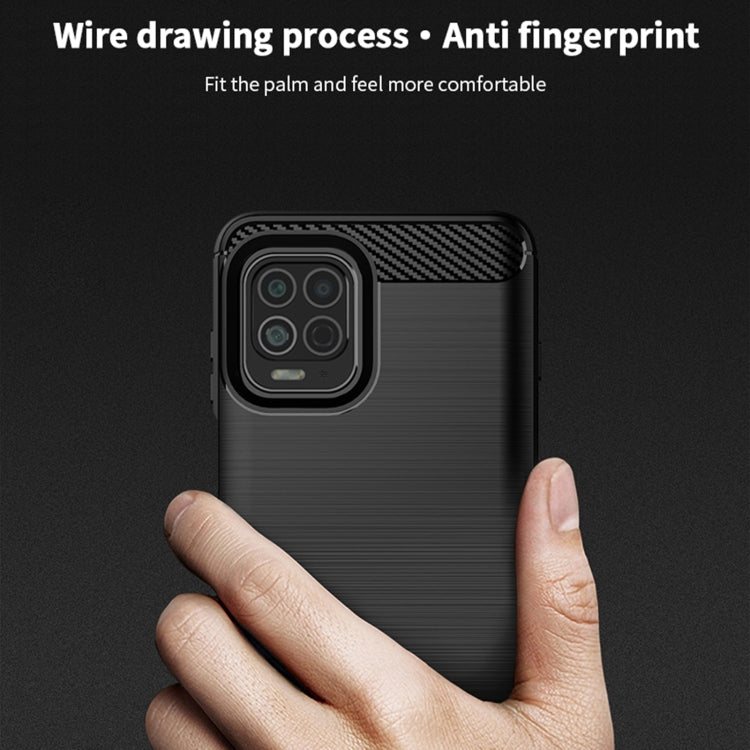 For Motorola Moto Edge S MOFI Gentleness Series Brushed Texture Carbon Fiber Soft TPU Case(Red)
