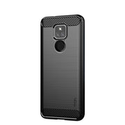 For Motorola Moto G Play 2021 MOFI Gentleness Series Brushed Texture Carbon Fiber Soft TPU Case(Black)