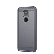 For Motorola Moto G Play 2021 MOFI Gentleness Series Brushed Texture Carbon Fiber Soft TPU Case(Gray)