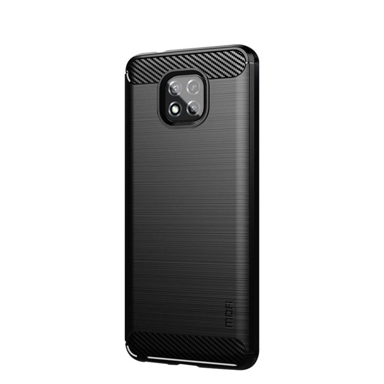 For Motorola Moto G Power 2021 MOFI Gentleness Series Brushed Texture Carbon Fiber Soft TPU Case(Black)