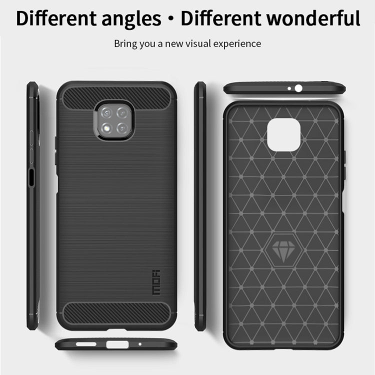 For Motorola Moto G Power 2021 MOFI Gentleness Series Brushed Texture Carbon Fiber Soft TPU Case(Red)