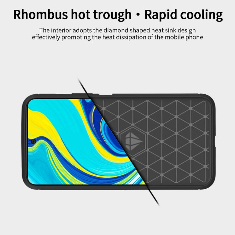 For Xiaomi Redmi Note 9s / Note 9 Pro / Note 9 Pro Max / Foco M2 Pro MOFI Gentleness Series Brushed Texture Carbon Fiber Soft TPU Case(Grey)