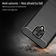 For Xiaomi Redmi Note 9s / Note 9 Pro / Note 9 Pro Max / Foco M2 Pro MOFI Gentleness Series Brushed Texture Carbon Fiber Soft TPU Case(Red)