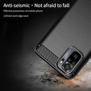 For Xiaomi Redmi Note 10 / Note 10S MOFI Gentleness Series Brushed Texture Carbon Fiber Soft TPU Case(Blue)
