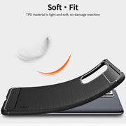 For Xiaomi Redmi Note 10 Pro / Note 10 Pro Max MOFI Gentleness Series Brushed Texture Carbon Fiber Soft TPU Case(Blue)