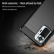 For Xiaomi Redmi Note 10 Pro / Note 10 Pro Max MOFI Gentleness Series Brushed Texture Carbon Fiber Soft TPU Case(Blue)
