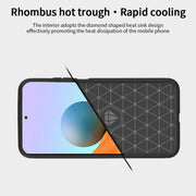 For Xiaomi Redmi Note 10 Pro / Note 10 Pro Max MOFI Gentleness Series Brushed Texture Carbon Fiber Soft TPU Case(Blue)
