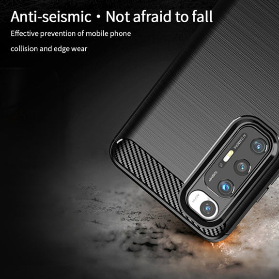 For?Xiaomi Mi 10S MOFI Gentleness Series Brushed Texture Carbon Fiber Soft TPU Case(Grey)