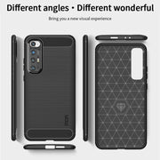 For?Xiaomi Mi 10S MOFI Gentleness Series Brushed Texture Carbon Fiber Soft TPU Case(Grey)