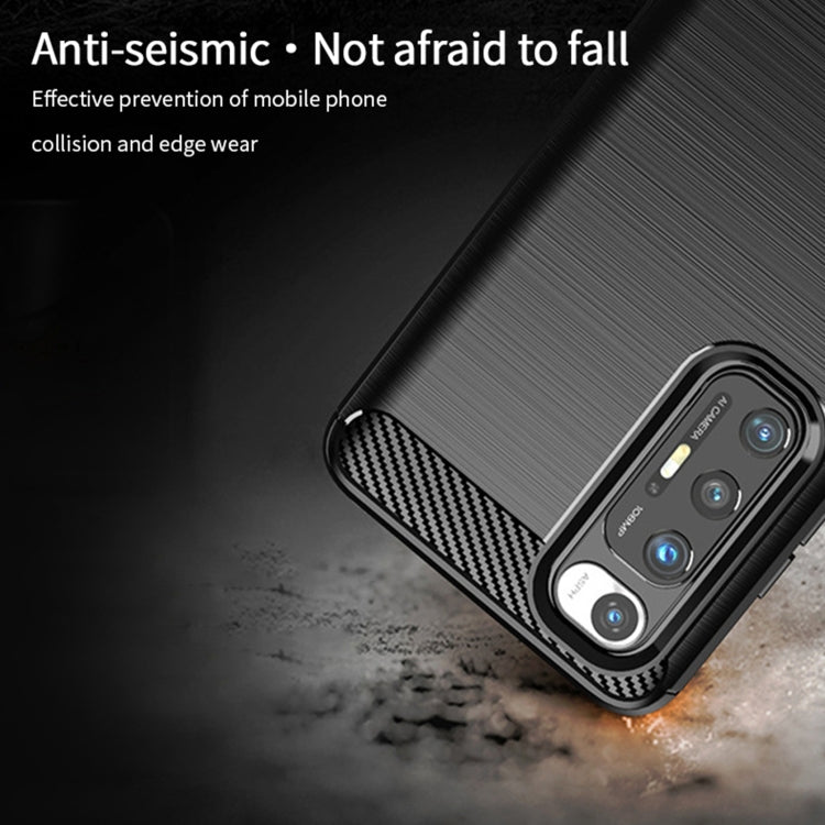 For Xiaomi Mi 10S MOFI Gentleness Series Brushed Texture Carbon Fiber Soft TPU Case(Red)