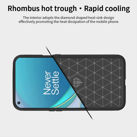 For OnePlus 9 MOFI Gentleness Series Brushed Texture Carbon Fiber Soft TPU Case(Red)