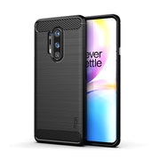 For OnePlus 8 Pro MOFI Gentleness Series Brushed Texture Carbon Fiber Soft TPU Case(Black)