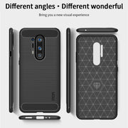 For OnePlus 8 Pro MOFI Gentleness Series Brushed Texture Carbon Fiber Soft TPU Case(Black)
