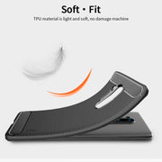 For OnePlus 8 Pro MOFI Gentleness Series Brushed Texture Carbon Fiber Soft TPU Case(Blue)