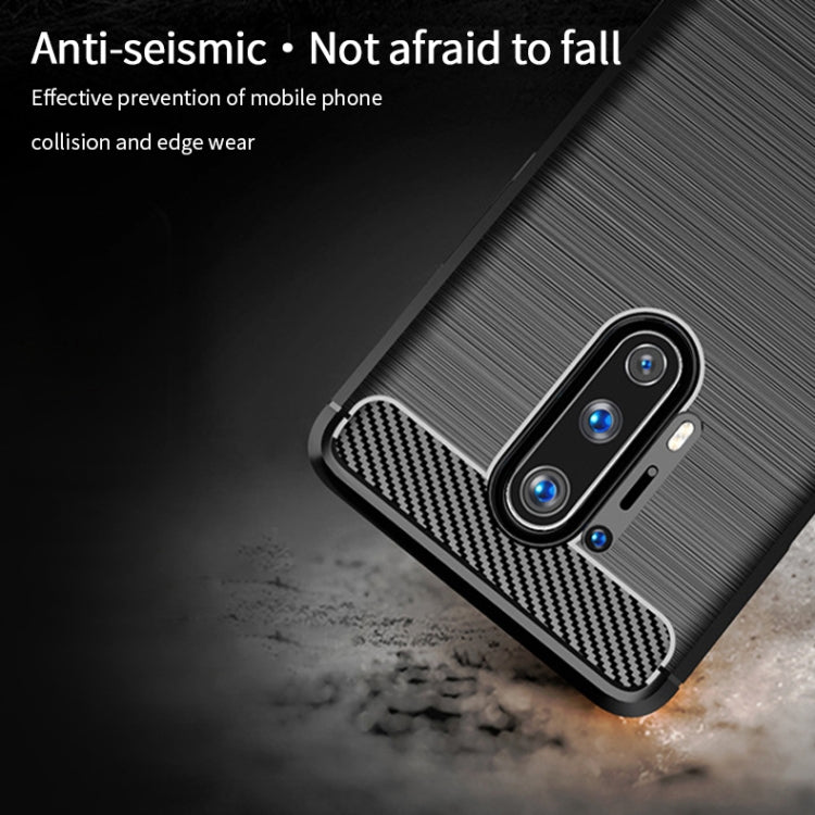 For OnePlus 8 Pro MOFI Gentleness Series Brushed Texture Carbon Fiber Soft TPU Case(Blue)