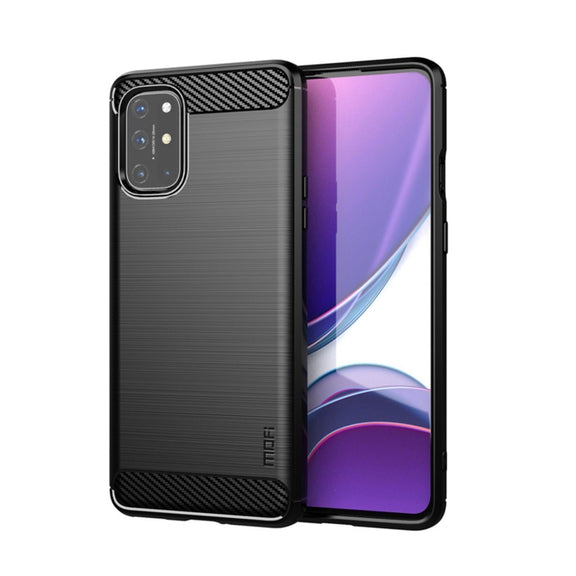 For OnePlus 8T MOFI Gentleness Series Brushed Texture Carbon Fiber Soft TPU Case(Black)