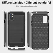 For OnePlus 8T MOFI Gentleness Series Brushed Texture Carbon Fiber Soft TPU Case(Black)