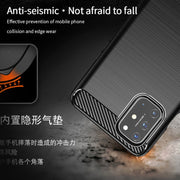 For OnePlus 8T MOFI Gentleness Series Brushed Texture Carbon Fiber Soft TPU Case(Blue)