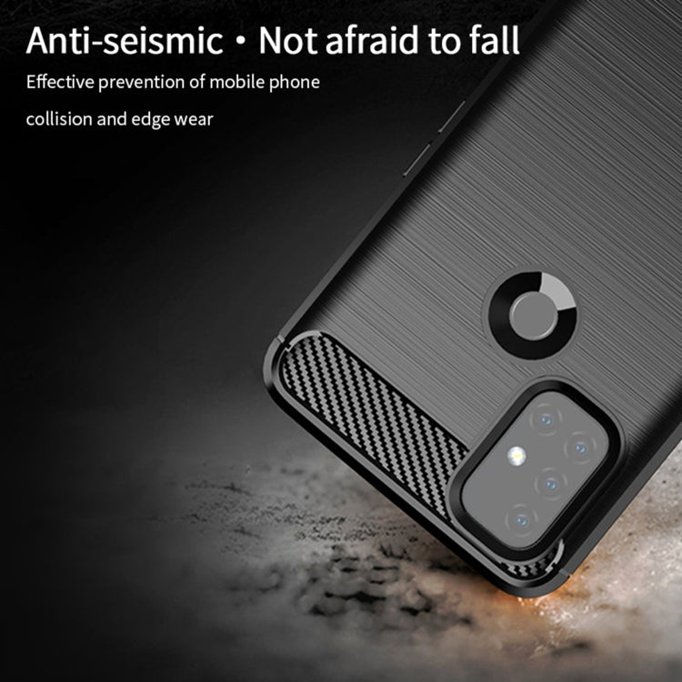 For OnePlus Nord N10 5G MOFI Gentleness Series Brushed Texture Carbon Fiber Soft TPU Case(Grey)