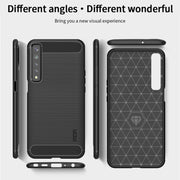 For LG Stylo 7 4G MOFI Gentleness Series Brushed Texture Carbon Fiber Soft TPU Case(Grey)