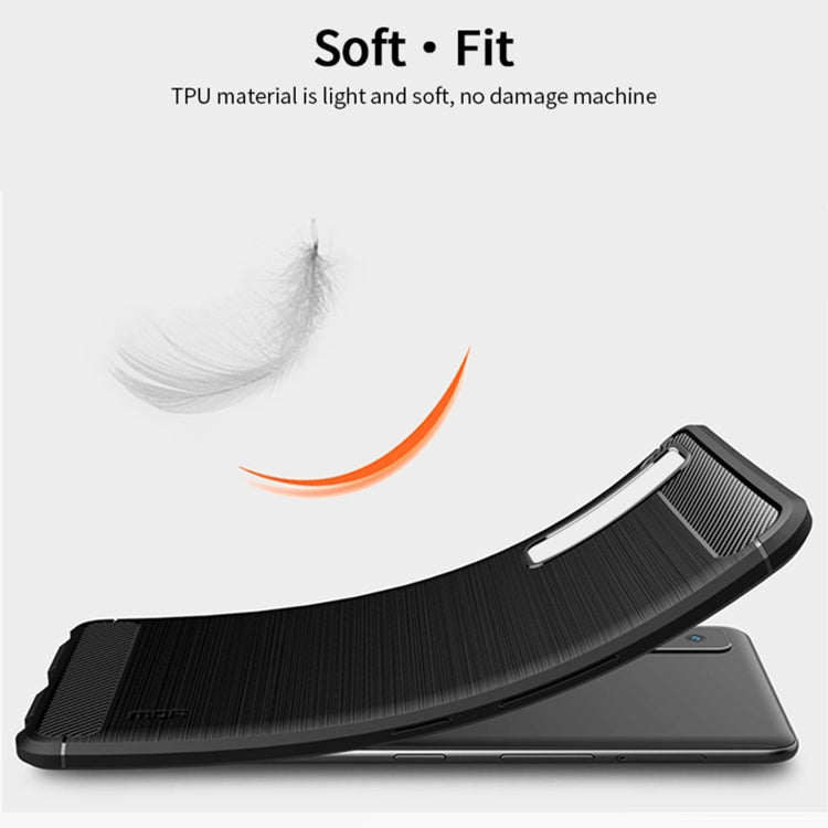 For LG Stylo 7 5G MOFI Gentleness Series Brushed Texture Carbon Fiber Soft TPU Case(Grey)