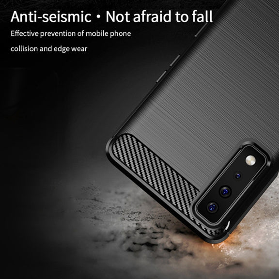 For LG Stylo 7 5G MOFI Gentleness Series Brushed Texture Carbon Fiber Soft TPU Case(Grey)