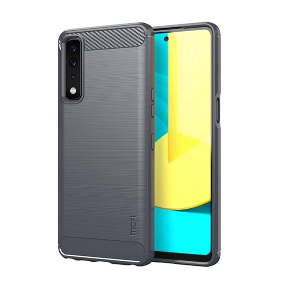 For LG Stylo 7 5G MOFI Gentleness Series Brushed Texture Carbon Fiber Soft TPU Case(Grey)