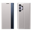 For Samsung Galaxy A32 5G Plain Texture Cloth Attraction Flip Holder Leather Phone Case(Silver) - Galaxy Phone Cases by PMC TechLife | Online Shopping South Africa | PMC TechLife