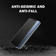 For Samsung Galaxy A32 5G Plain Texture Cloth Attraction Flip Holder Leather Phone Case(Silver)