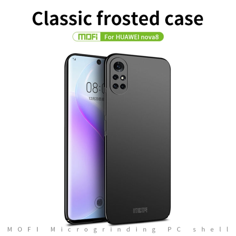 For Huawei Nova 8 MOFI Frosted PC Ultra-thin Hard Case(Rose Gold)