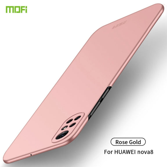 For Huawei Nova 8 MOFI Frosted PC Ultra-thin Hard Case(Rose Gold)
