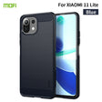 For Xiaomi Mi 11 Lite MOFI Gentleness Series Brushed Texture Carbon Fiber Soft TPU Case(Blue) - Xiaomi Cases by MOFI | Online Shopping South Africa | PMC TechLife | Buy Now Pay Later Mobicred