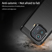For Xiaomi Mi 11 Pro MOFI Gentleness Series Brushed Texture Carbon Fiber Soft TPU Case(Blue)