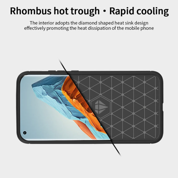 For Xiaomi Mi 11 Pro MOFI Gentleness Series Brushed Texture Carbon Fiber Soft TPU Case(Blue)