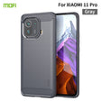 For Xiaomi Mi 11 Pro MOFI Gentleness Series Brushed Texture Carbon Fiber Soft TPU Case(Gray) - Xiaomi Cases by MOFI | Online Shopping South Africa | PMC TechLife | Buy Now Pay Later Mobicred