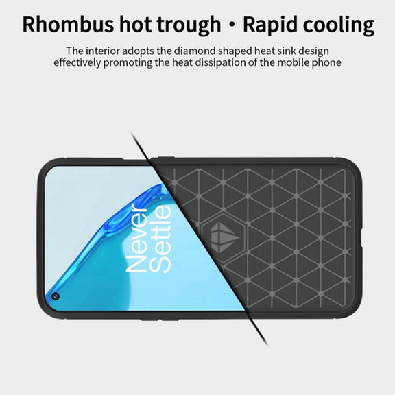 For OnePlus 9R MOFI Gentleness Series Brushed Texture Carbon Fiber Soft TPU Case(Black)