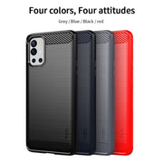 For OnePlus 9R MOFI Gentleness Series Brushed Texture Carbon Fiber Soft TPU Case(Black)