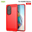 For Huawei P50 Pro MOFI Gentleness Series Brushed Texture Carbon Fiber Soft TPU Case(Red) - free shipping - PMC TechLife - Order now!