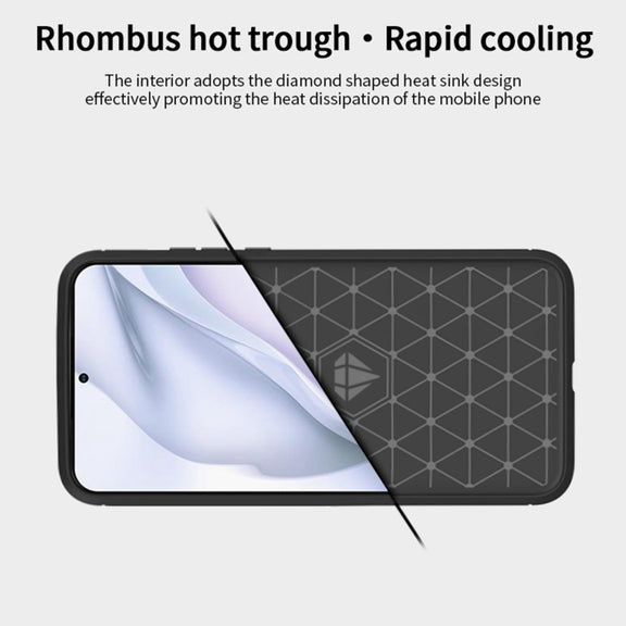 For Huawei P50 Pro MOFI Gentleness Series Brushed Texture Carbon Fiber Soft TPU Case(Red)
