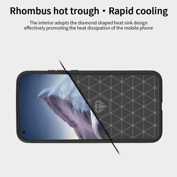 For Xiaomi Mi 11 Ultra MOFI Gentleness Series Brushed Texture Carbon Fiber Soft TPU Case(Blue)